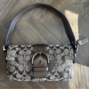 Y2K Coach Boho Shoulder Bag Bronze & Snakeskin